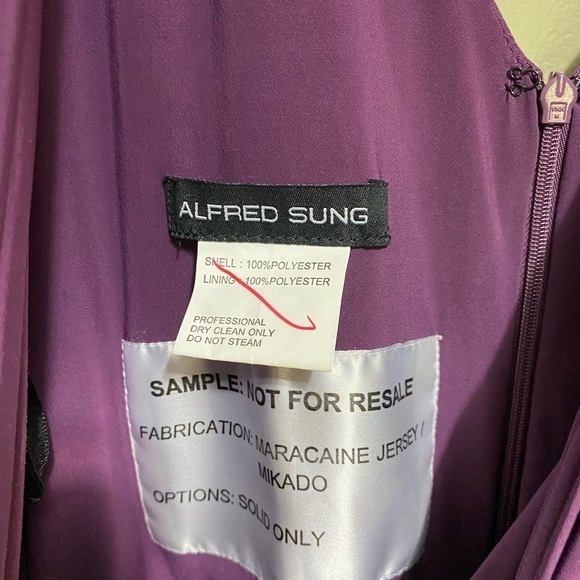 Alfred Sung Formal Mikado Dress,‎ Size 14, NWT - Picture 4 of 5